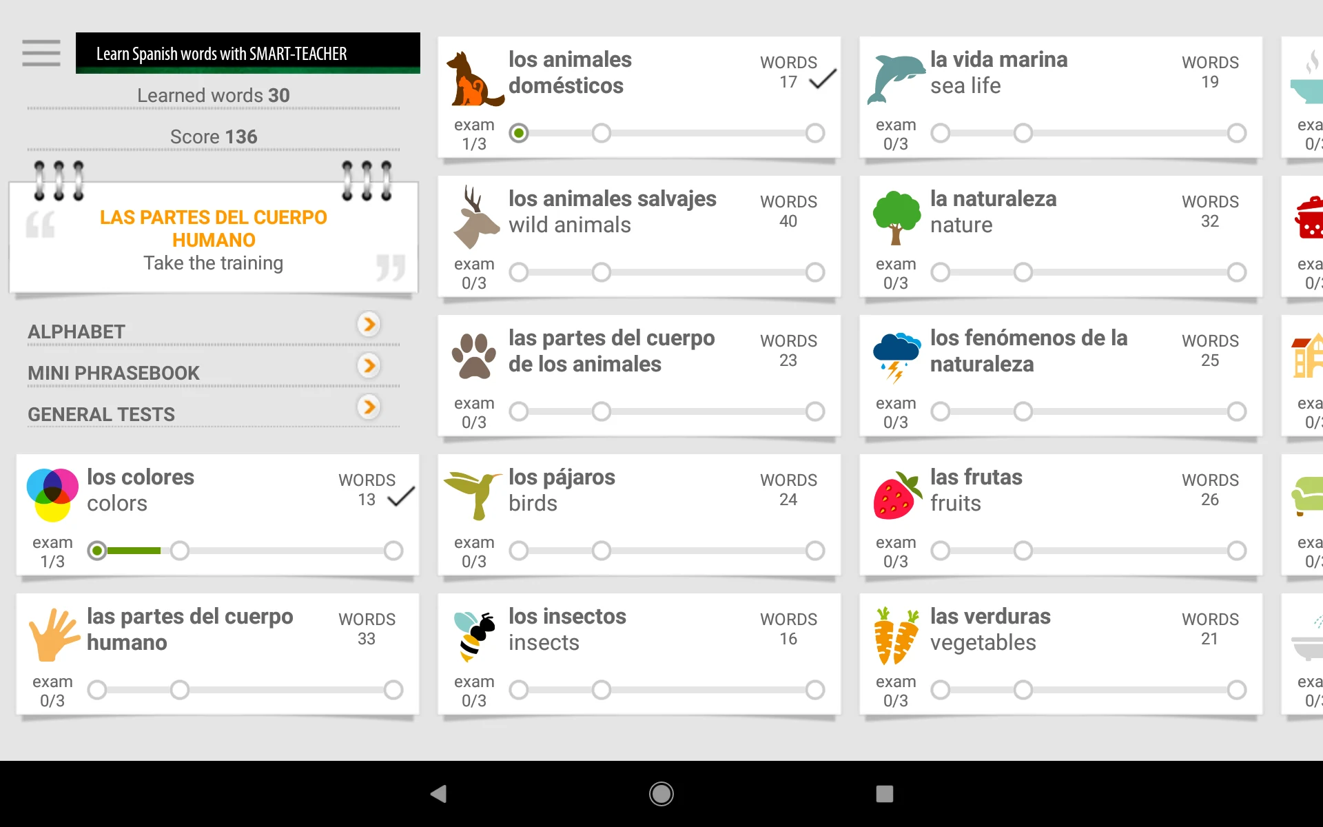 Learn Spanish words with ST screenshot