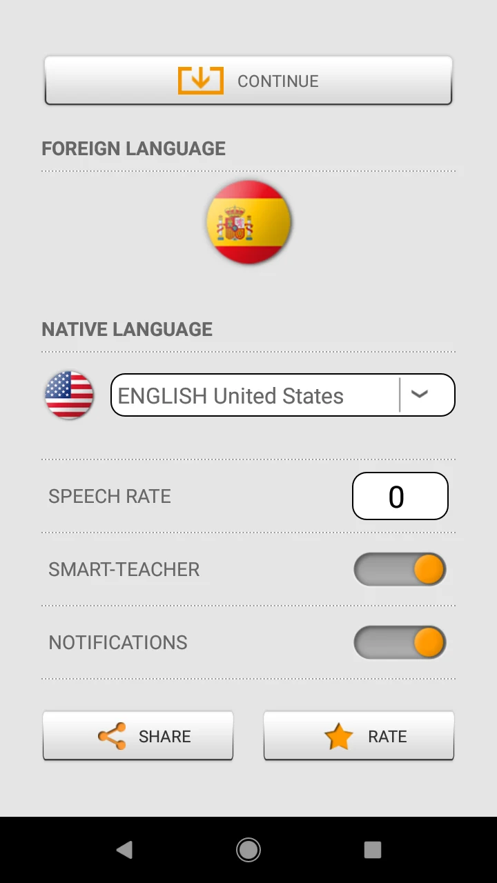 Learn Spanish words with ST screenshot